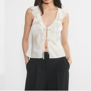 cupcakes & cashmere Cream Satin Top